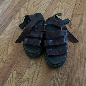 Dr. Martens Brown Sandals with Adjustable Straps
